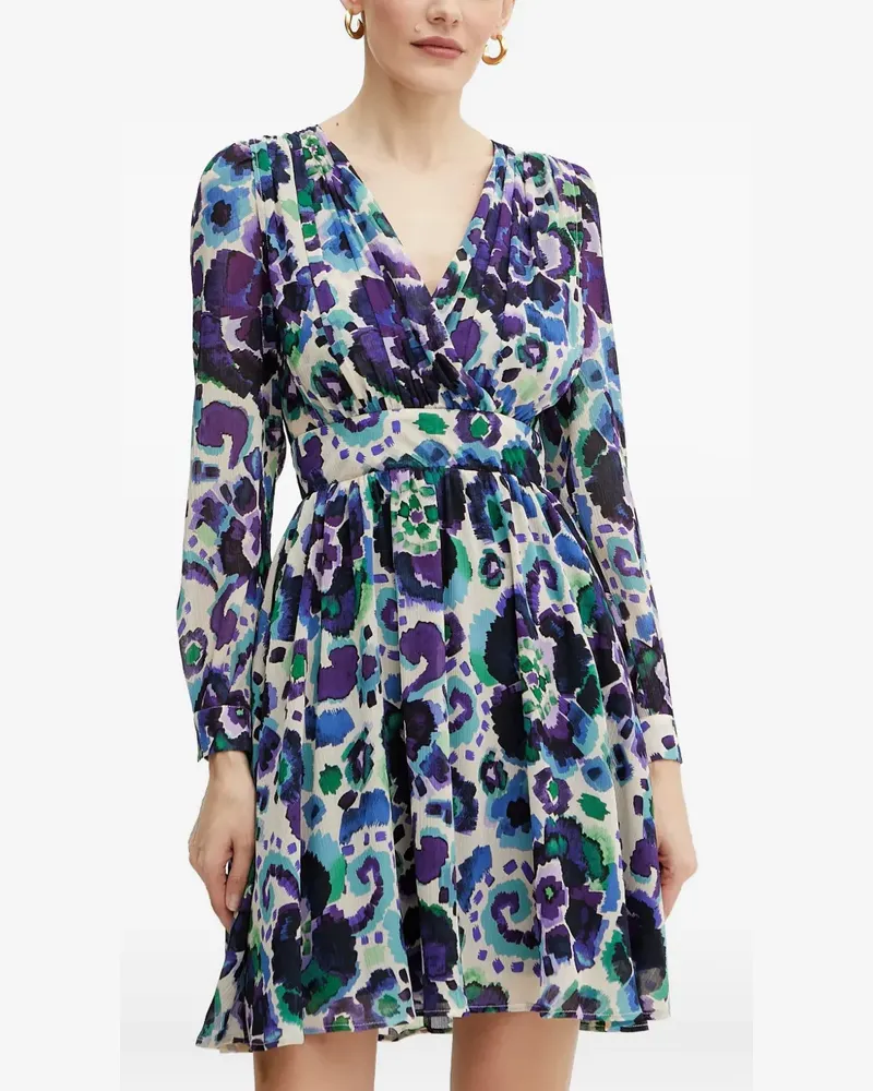 Morgan Minikleid mit Blumenprint - Violett Violett