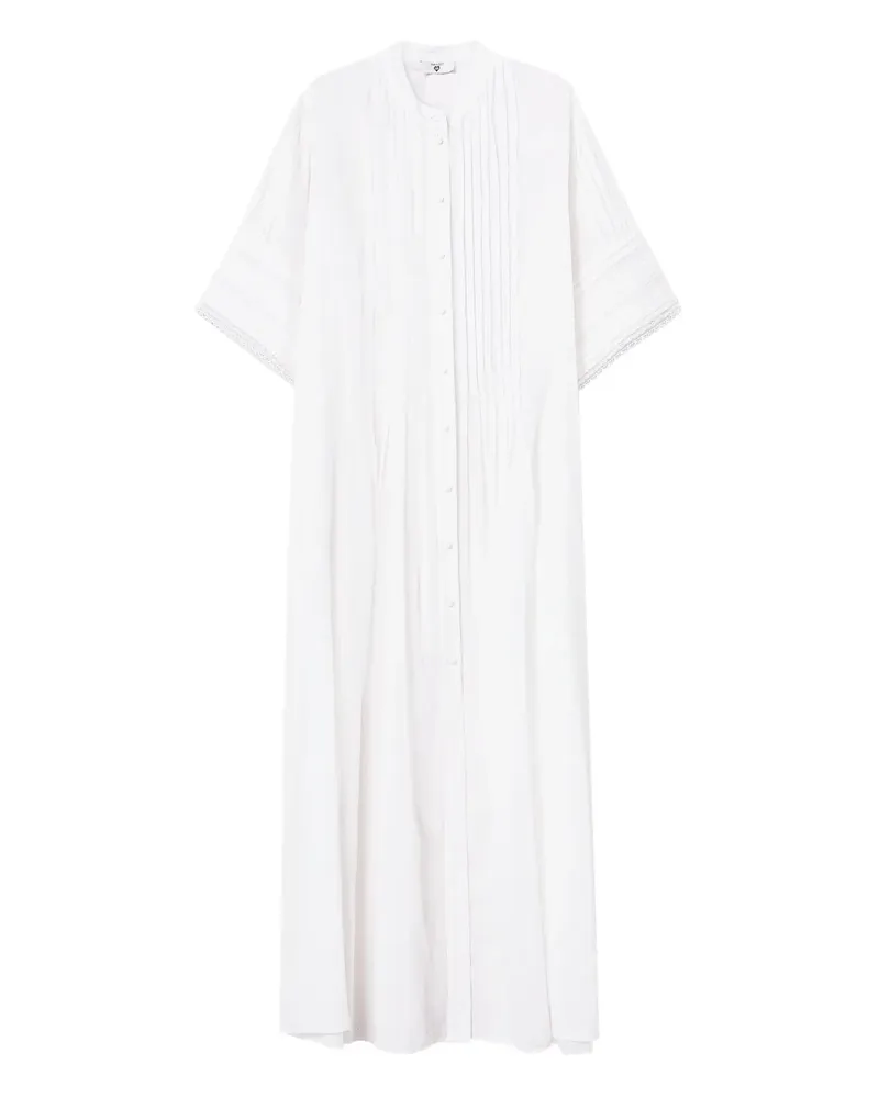 Twin-Set Maxikleid mit Knopfleiste - Weiß Weiß