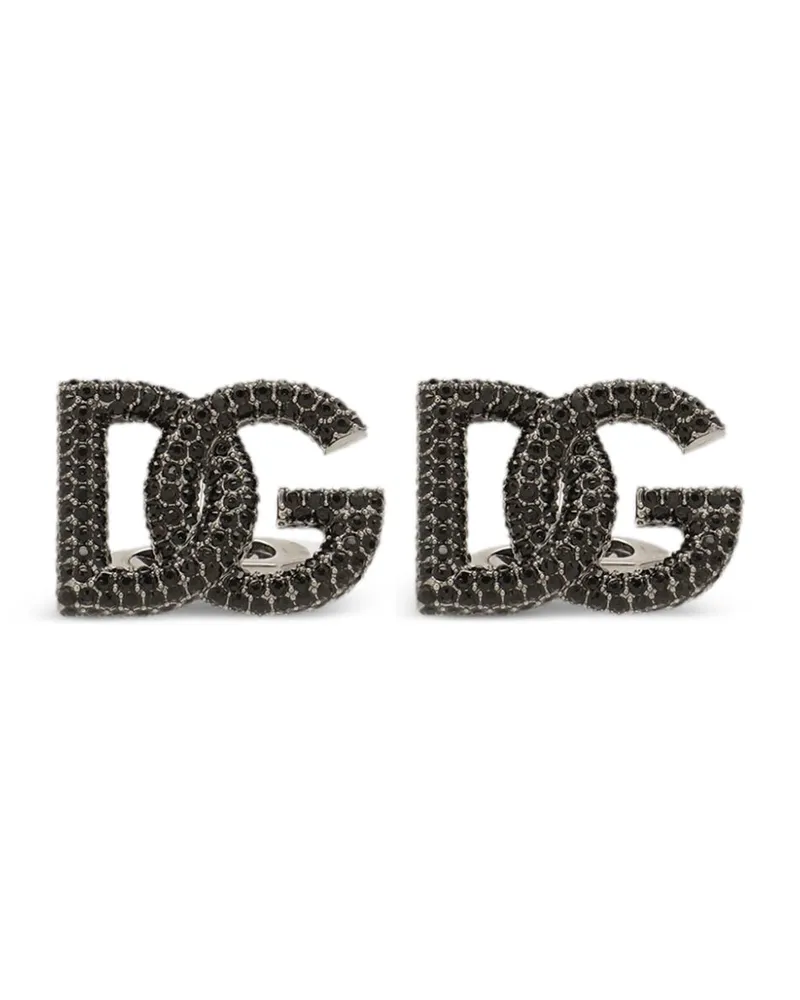 Dolce & Gabbana Manschettenknöpfe mit Kristallen - Schwarz Schwarz