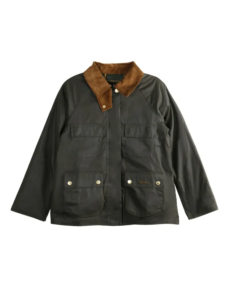 Barbour Ruth Utility-Jacke mit Cordkragen - Grün Grün