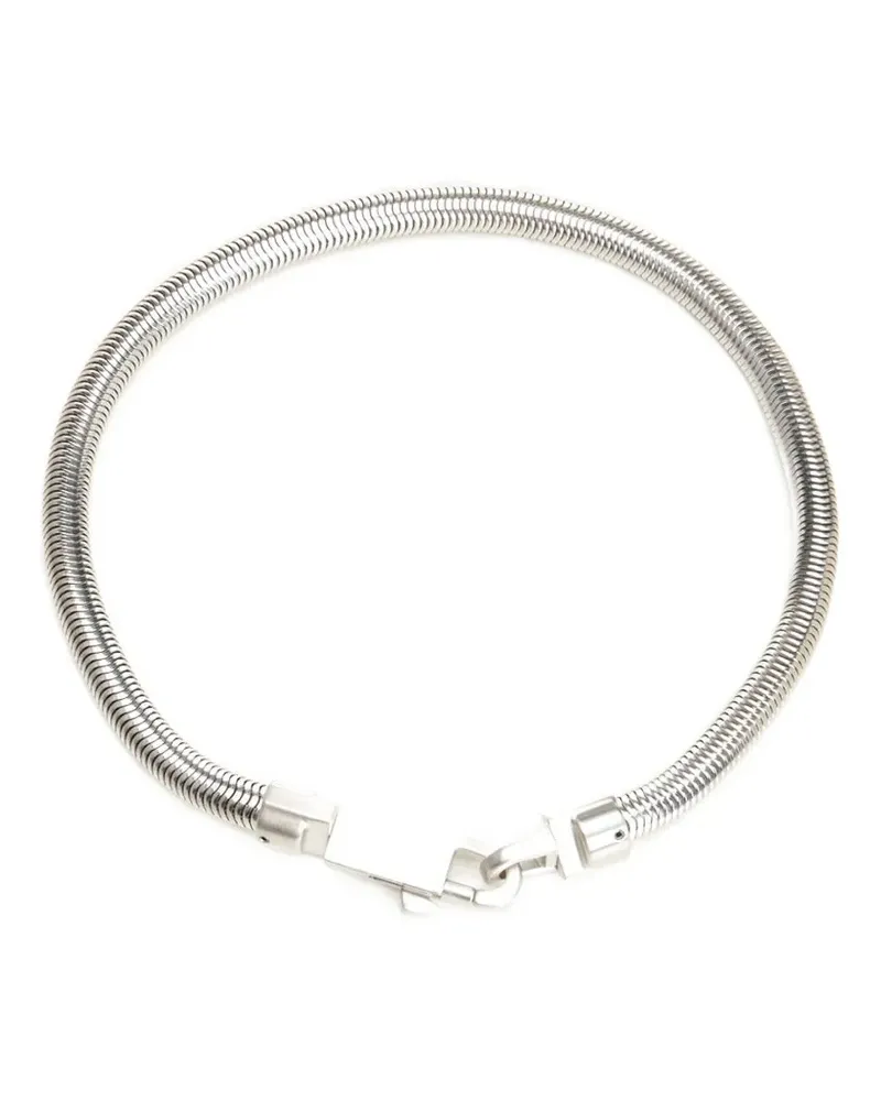 Rick Owens snake body bracelet - Silber Silber