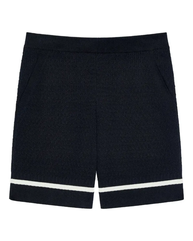 Givenchy bermuda shorts in knit with  Paris embroidery - Blau Blau