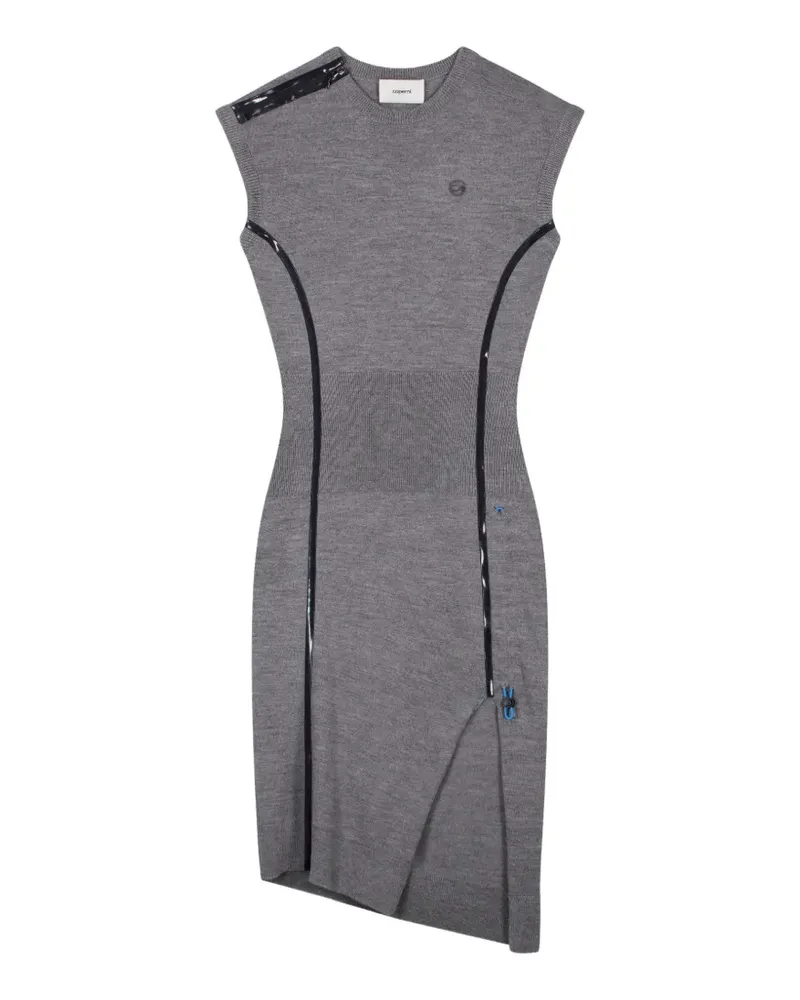 COPERNI side-gathering cap-sleeve mini dress - Grau Grau