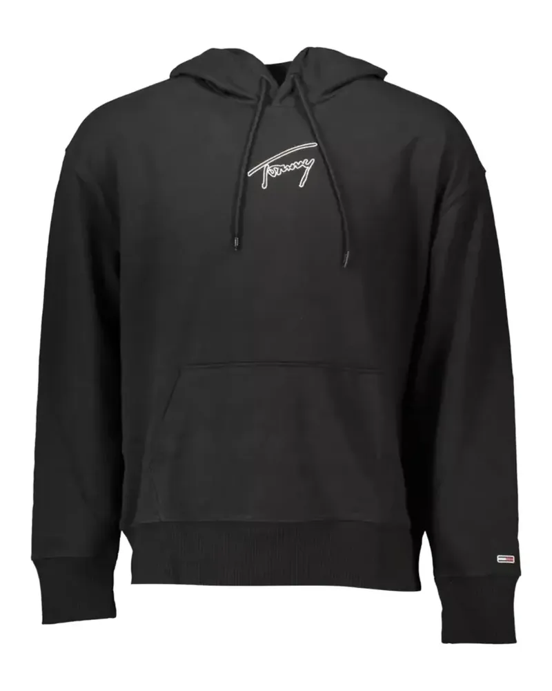 Tommy Hilfiger logo-embroidered hoodie - Schwarz Schwarz