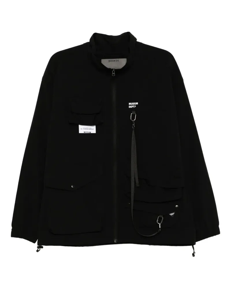 Musium Div. Jacke mit Klappentasche - Schwarz Schwarz