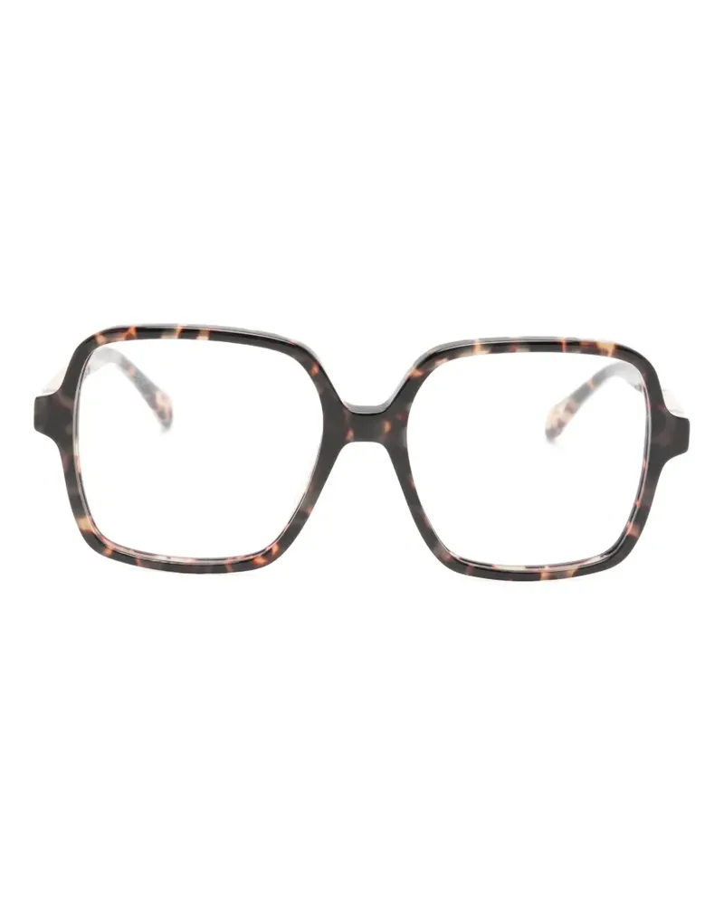 Zadig & Voltaire logo-plaque square-frame glasses - Braun Braun