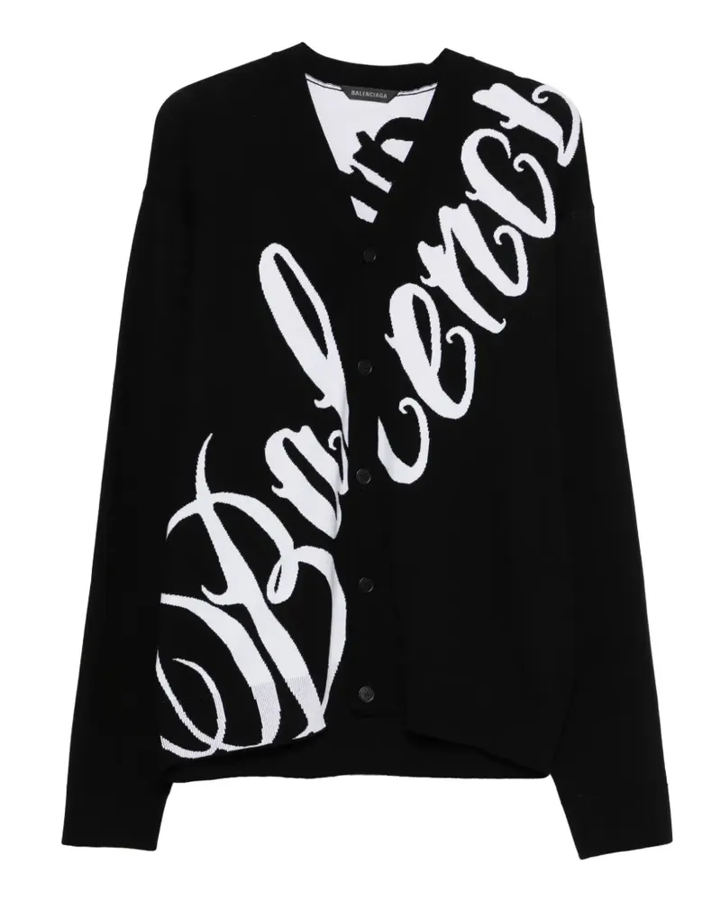 Balenciaga Cardigan mit V-Ausschnitt - Schwarz Schwarz