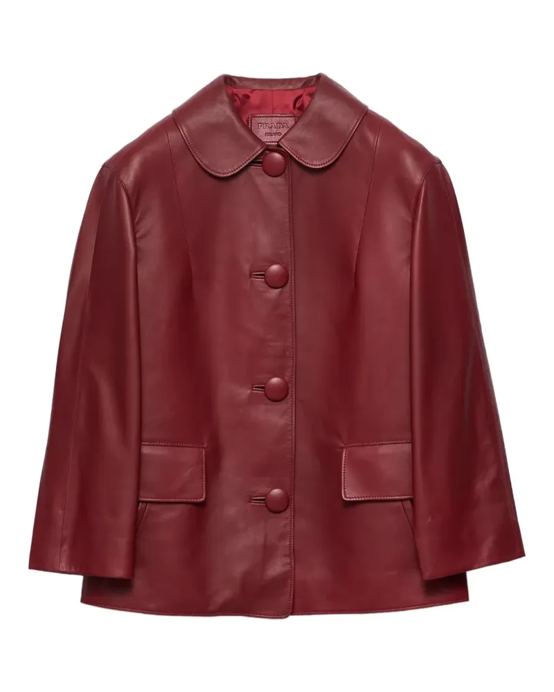 Prada Jacke aus Nappaleder - Rot Rot