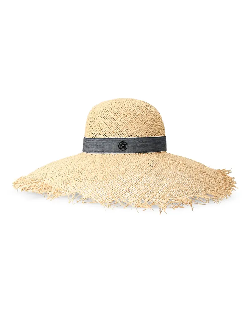 Maison Michel Ausgefranster Blanche Hut - Nude Nude