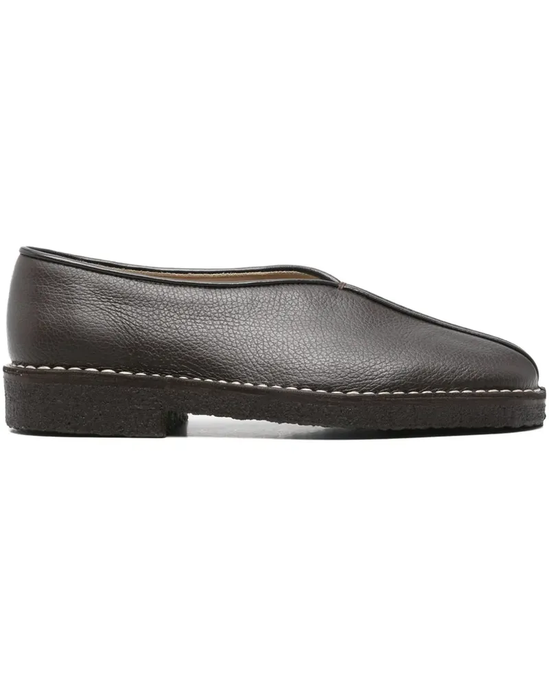 Christophe Lemaire Paspelierte Slipper - Braun Braun