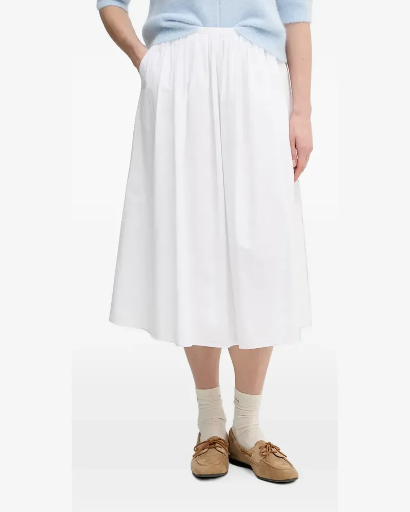 Oui  gathered midi skirt - Weiß Weiß