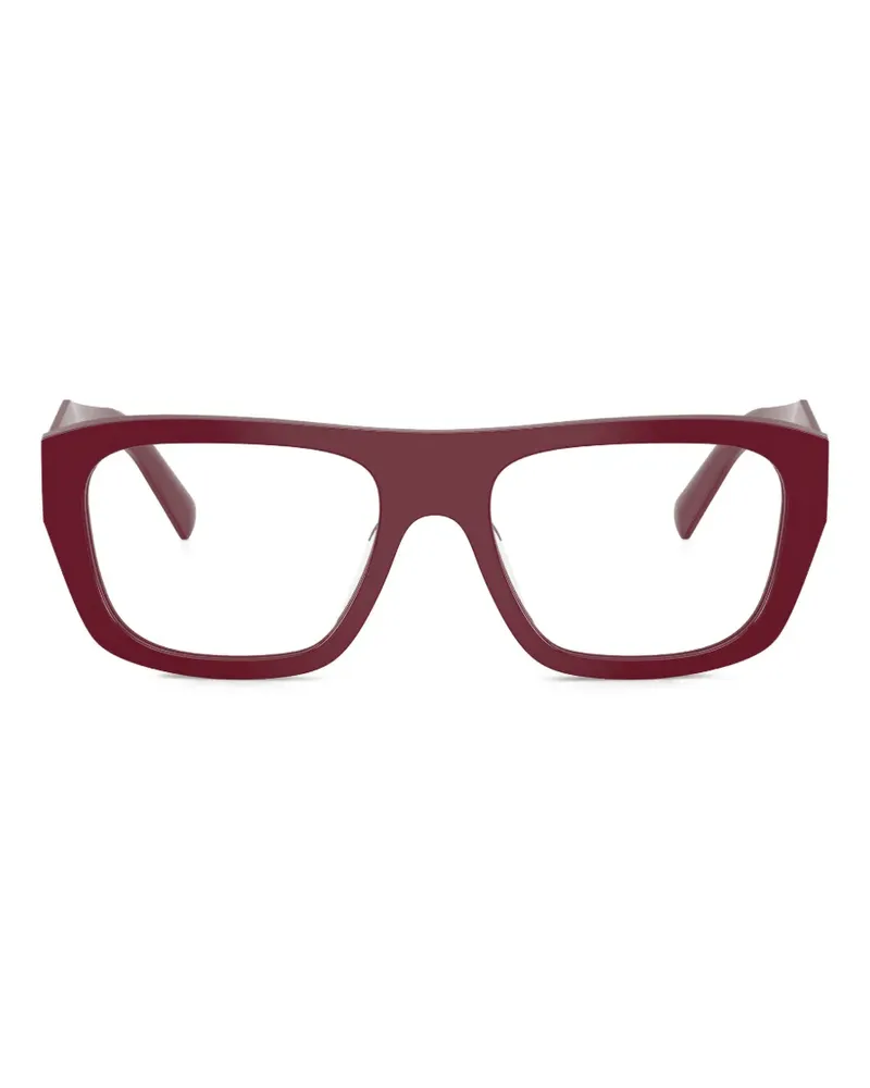 Prada Brille mit geometrischem Gestell - Rot Rot