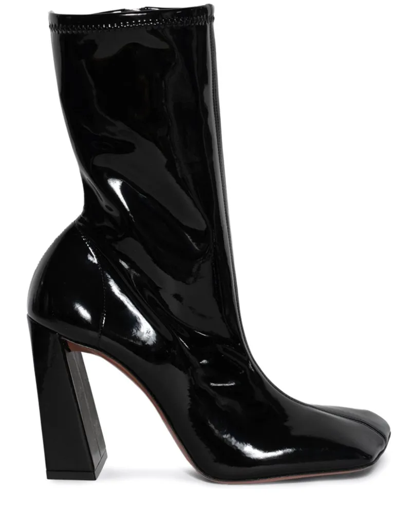 Amina Muaddi Marine Stretch Stiefel 95mm - Schwarz Schwarz