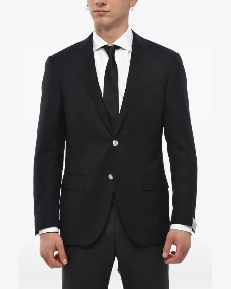 Corneliani notch-lapel blazer - Schwarz Schwarz
