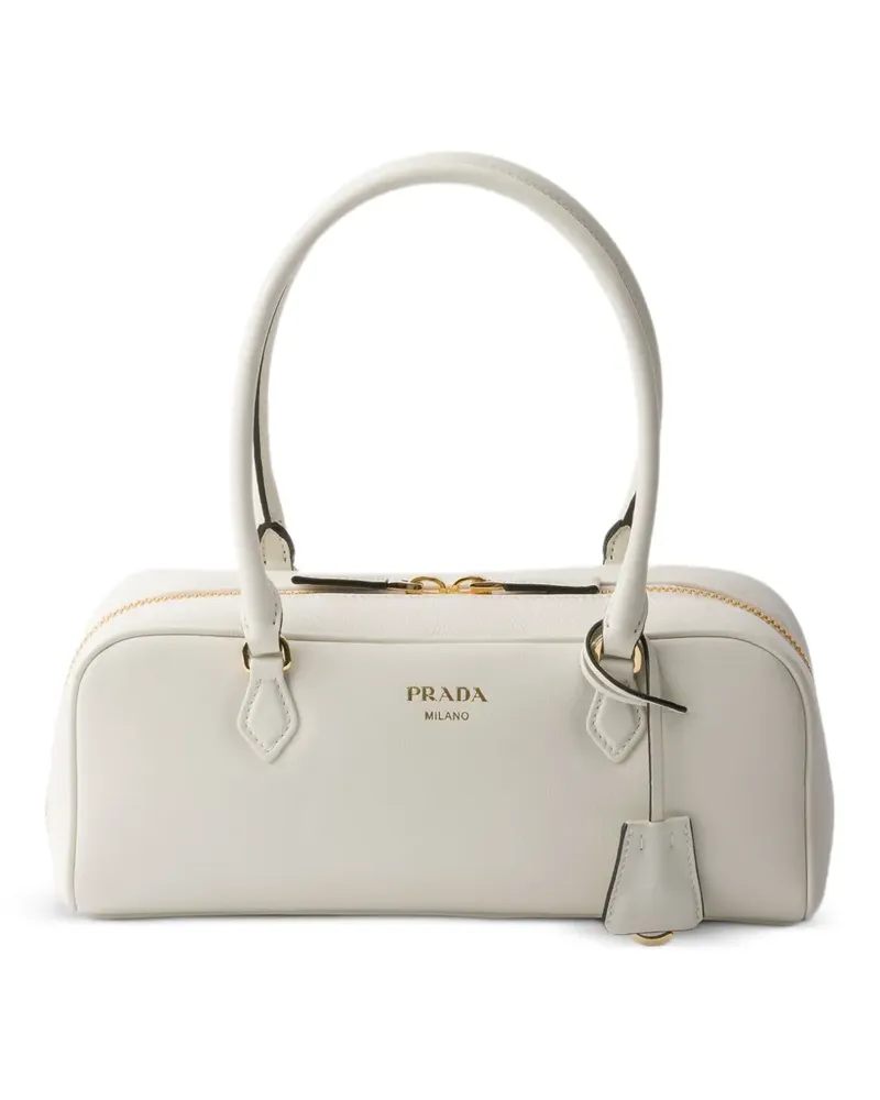 Prada medium leather top-handle bag - Weiß Weiß