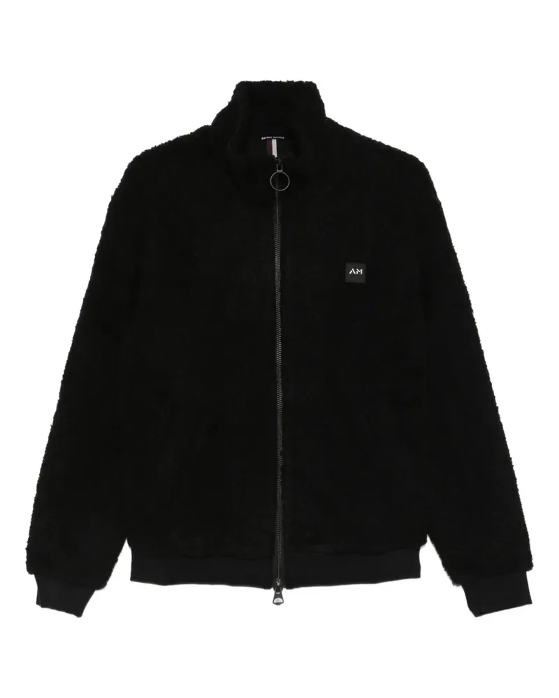 Antony Morato Reißverschluss-Cardigan mit Logo-Applikation - Schwarz Schwarz