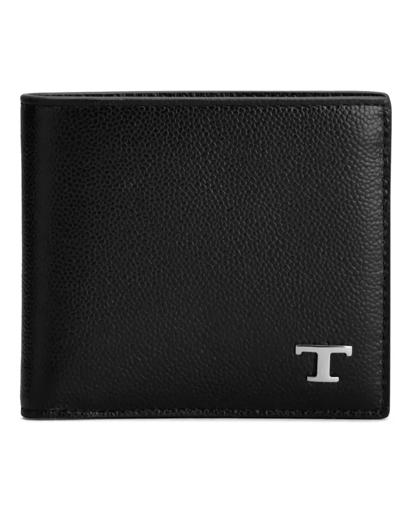 TOD'S Portemonnaie mit Logo-Schild - Schwarz Schwarz