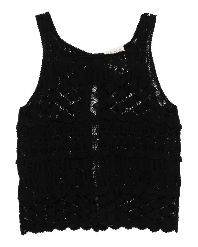 Semicouture Top mit Spitze - Schwarz Schwarz