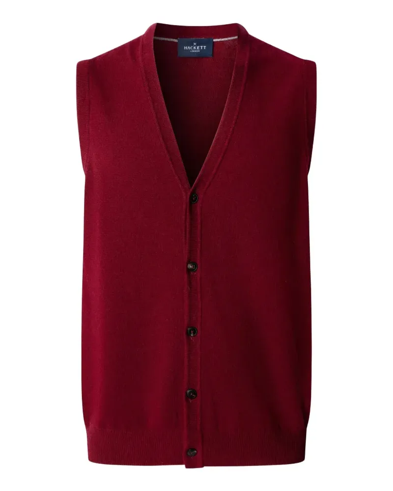 Hackett V-neck button-up vest - Rot Rot