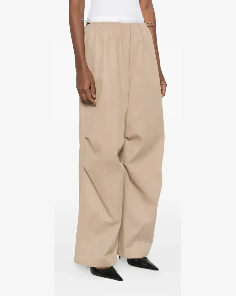 Alexander Wang elasticated-waistband palazzo pants - Nude Nude
