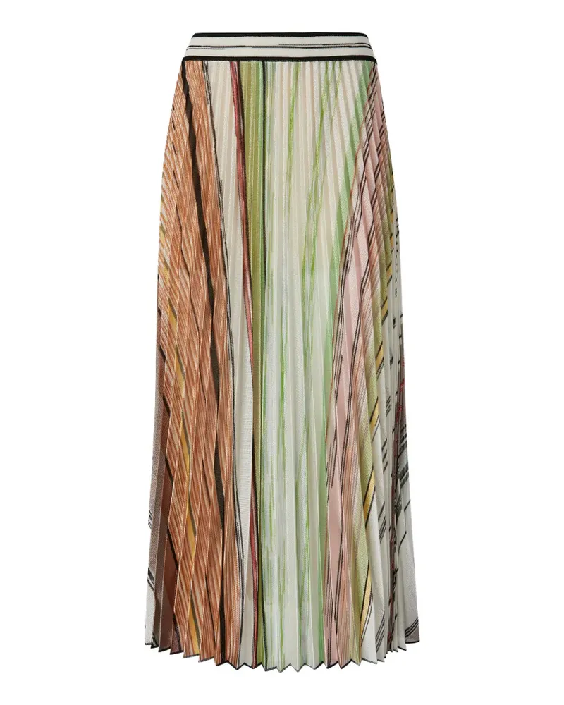 Missoni striped pleated midi skirt - Nude Nude
