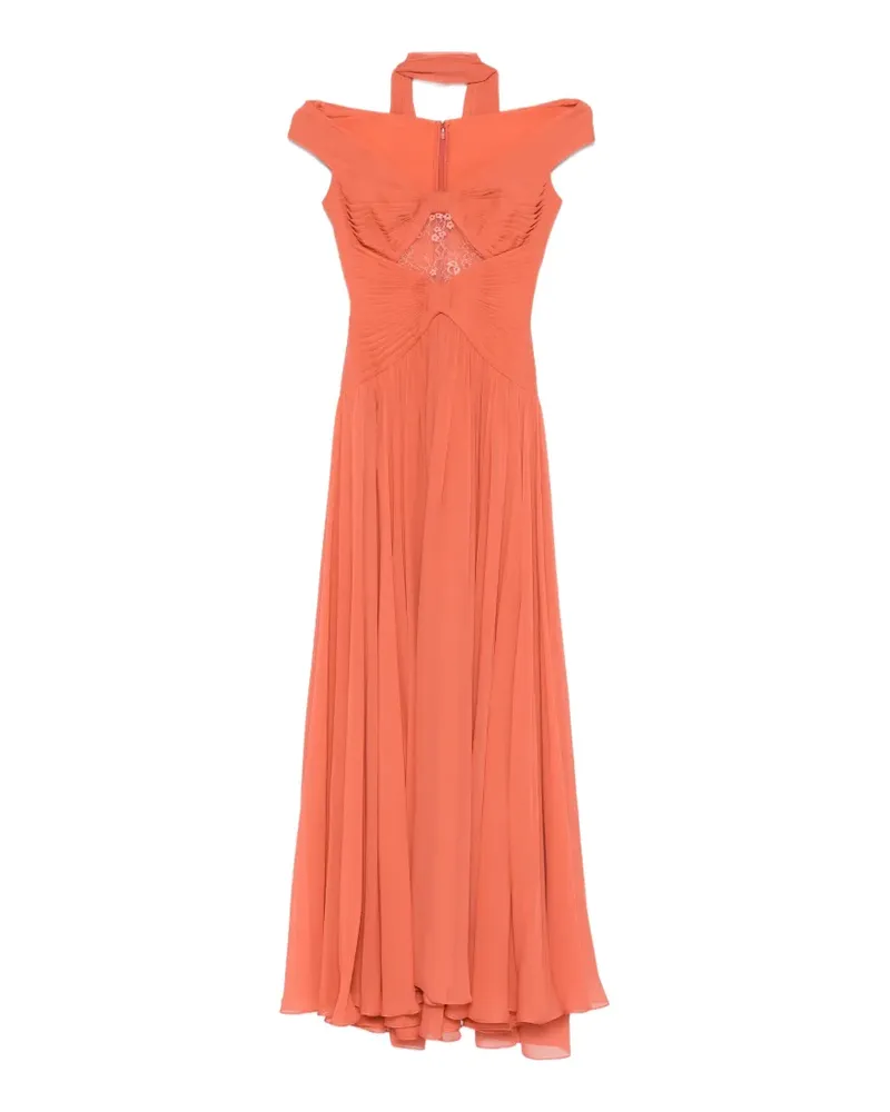 Elie Saab Besticktes Maxikleid (2er-Set) - Orange Orange