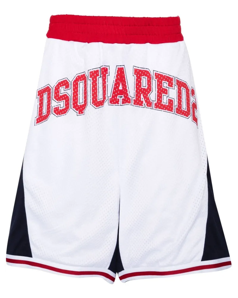 Dsquared2 Shorts mit Logo-Print Blau