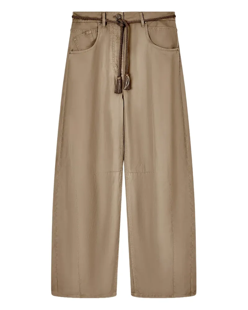 Giorgio Armani Hose mit Kordelgürtel - Braun Braun