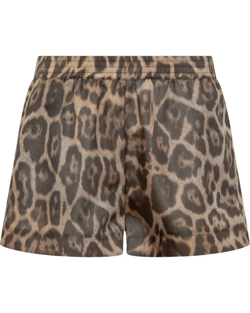 Stella McCartney Shorts mit Leoparden-Print - Braun Braun