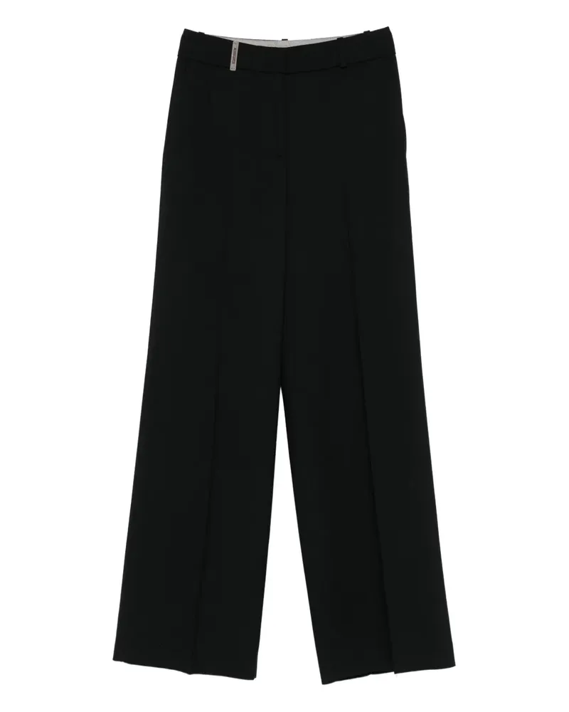 Peserico Hose mit weitem Bein - Schwarz Schwarz