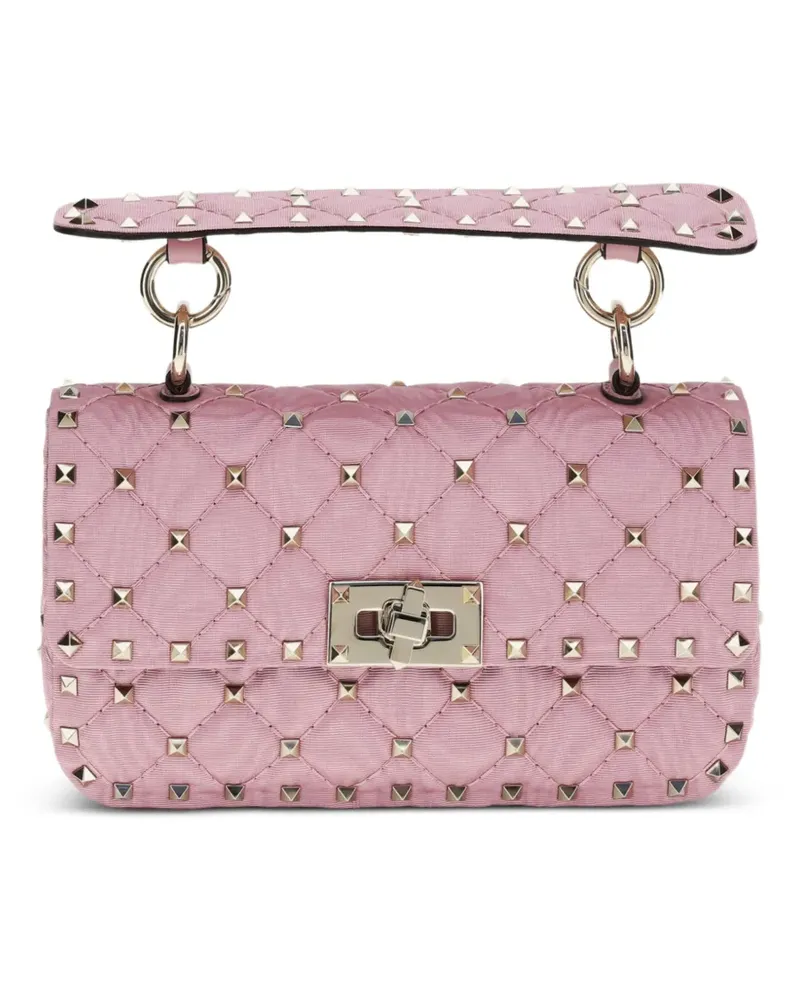 Valentino Garavani leather rockstud-embellished shoulder bag - Rosa Rosa