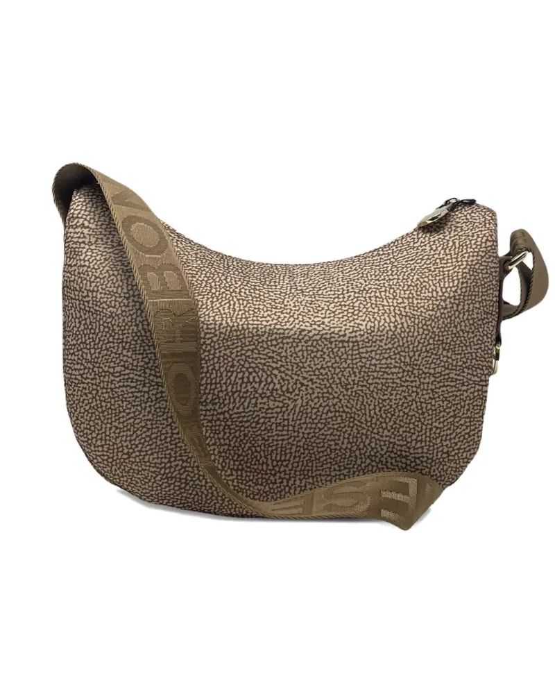 Borbonese Luna patterned shoulder bag - Braun Braun