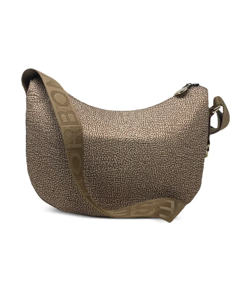 Borbonese Luna patterned shoulder bag - Braun Braun