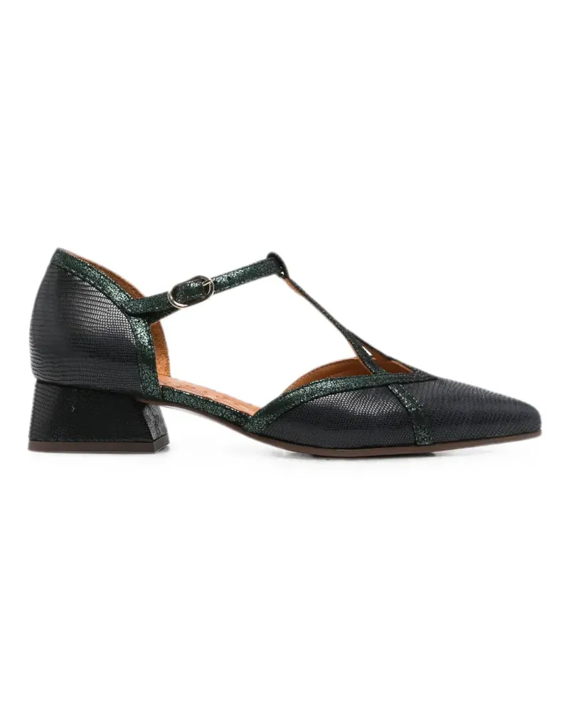 Chie Mihara Hidrow reptile-effect T-bar heeled pumps - Blau Blau
