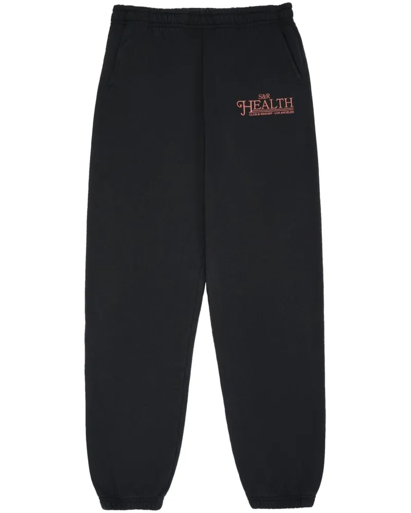 SPORTY & RICH SR Health Resort Jogginghose - Schwarz Schwarz
