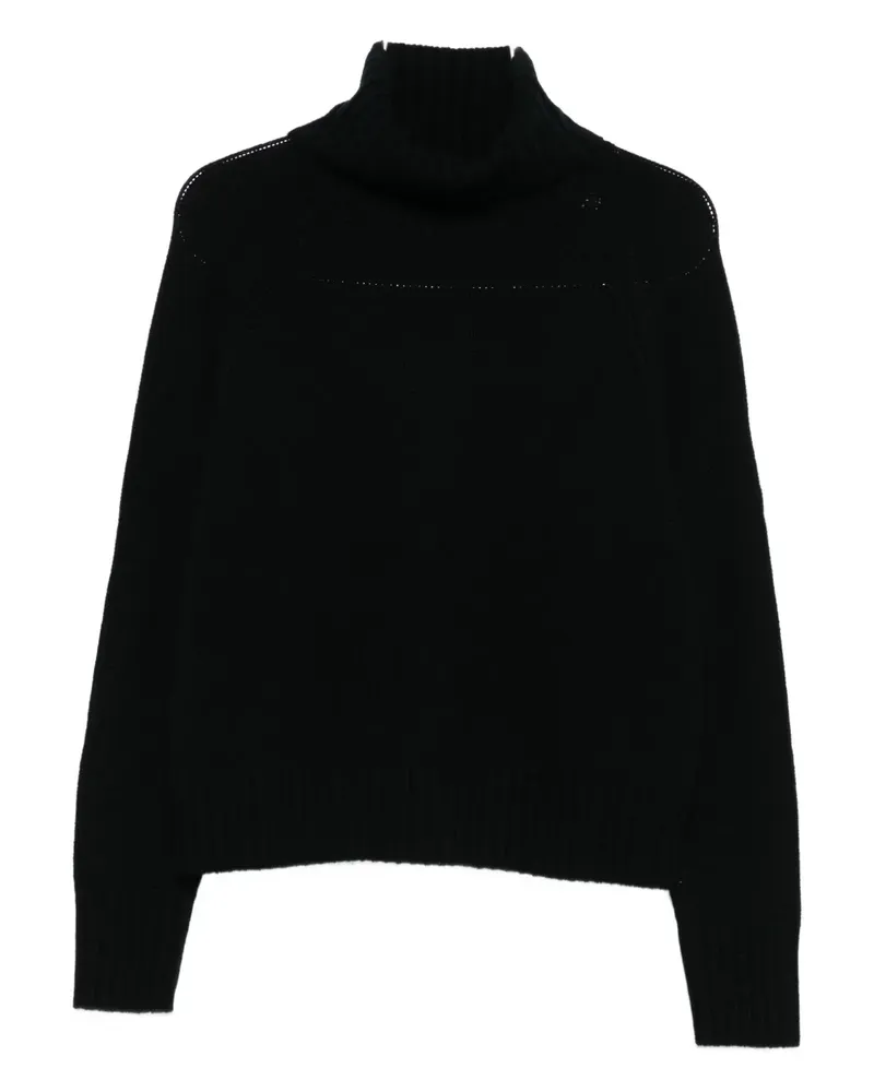 ALLUDE Pullover mit Stehkragen - Schwarz Schwarz
