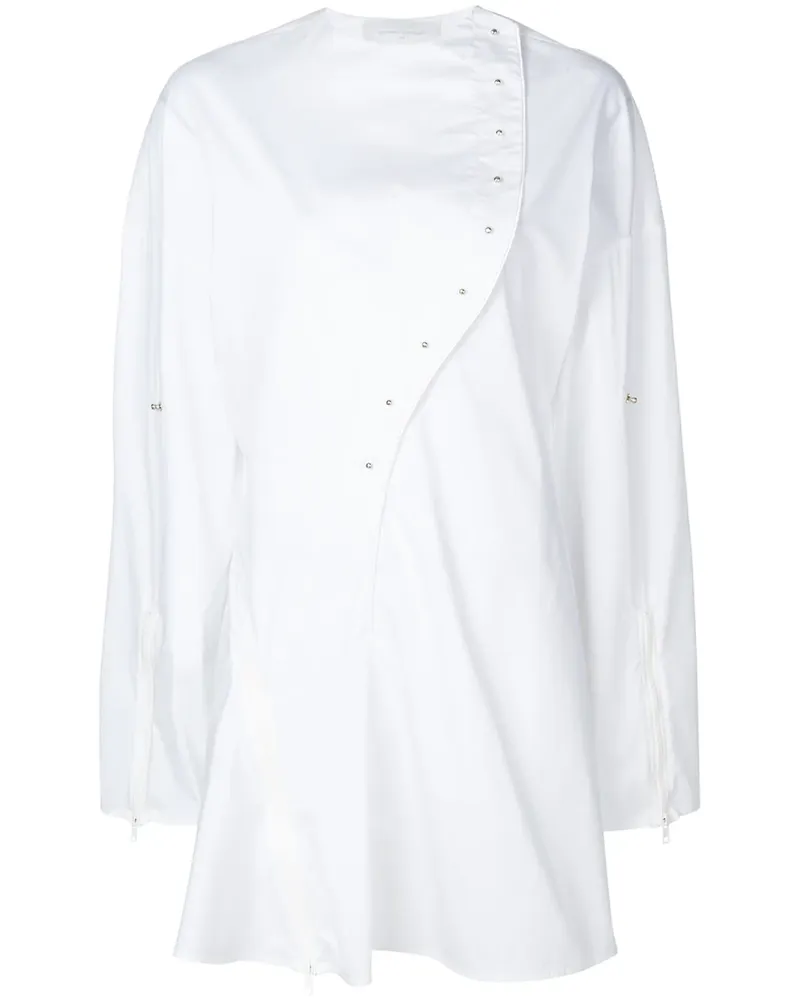 Esteban Cortazar Kleid im Bomber-Look - Weiß Weiß