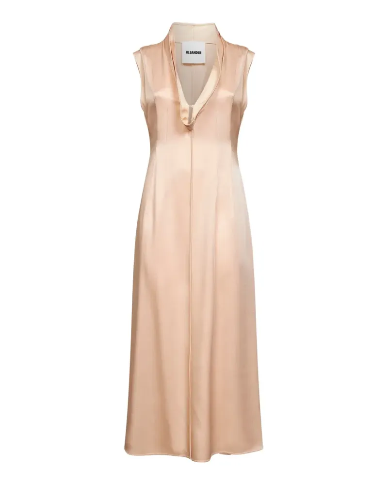 Jil Sander V-neck sleeveless midi dress - Nude Nude