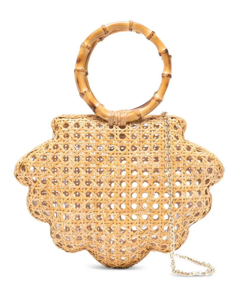 Serpui Ethan Shell scalloped tote bag - Nude Nude