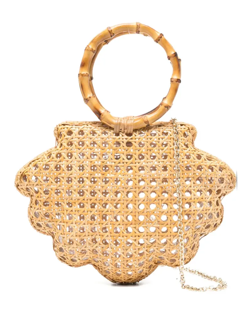 Serpui Ethan Shell scalloped tote bag - Nude Nude