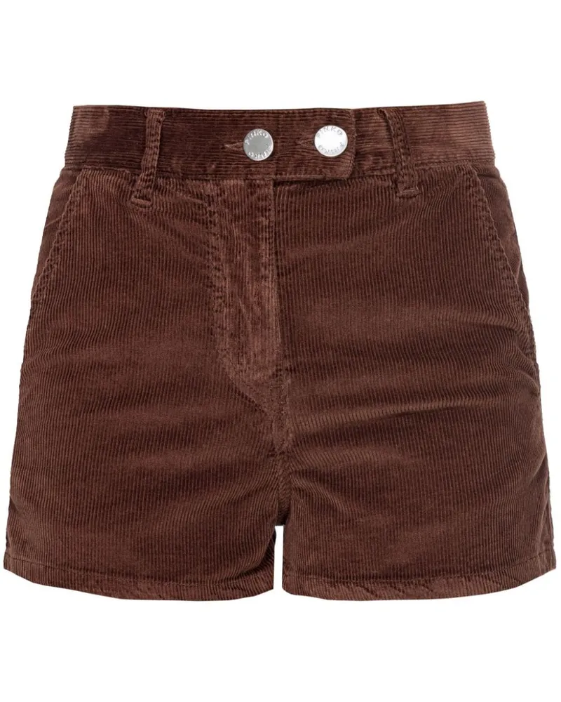 Pinko Serenata Cord-Shorts Braun