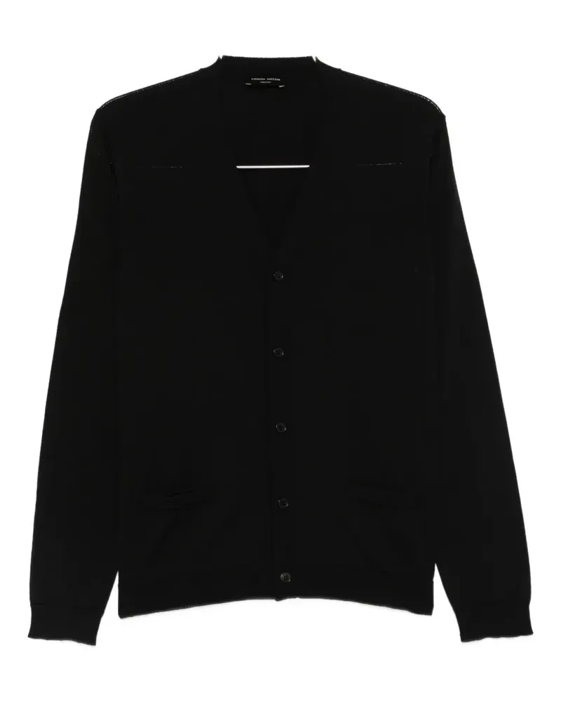 Roberto Collina fine-knit cardigan - Schwarz Schwarz