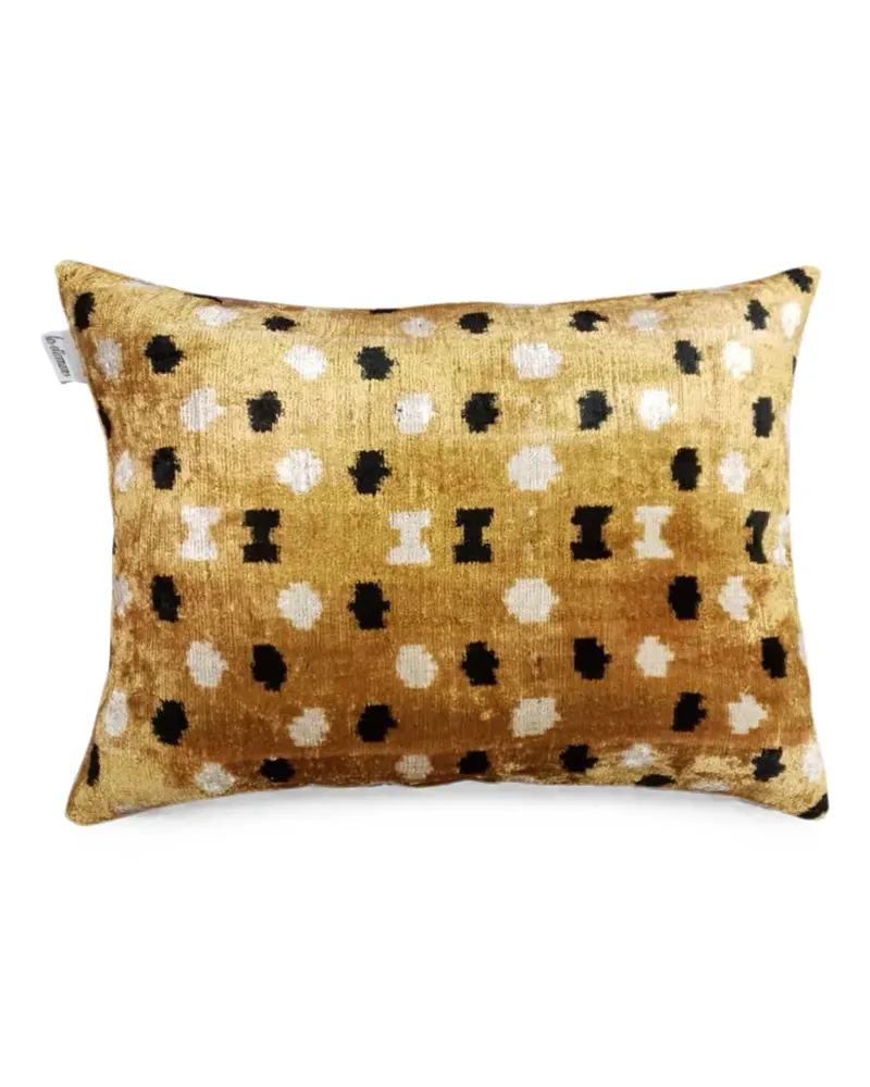 Les-Ottomans ikat-print cushion - Braun Braun