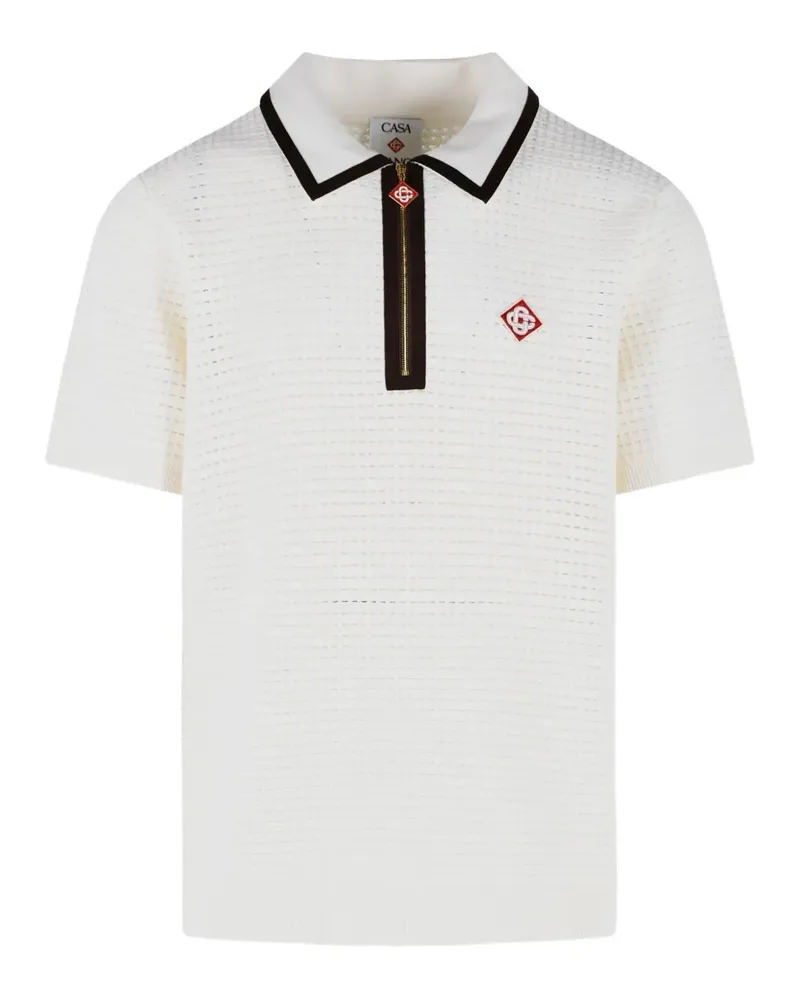 Casablanca Paris Poloshirt mit Waffelstich - Nude Nude