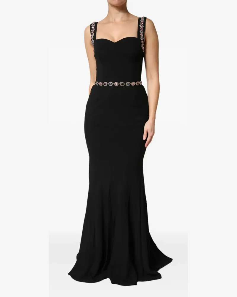 Dolce & Gabbana Verziertes Kleid mit Meerjungfrauen-Print - Schwarz Schwarz