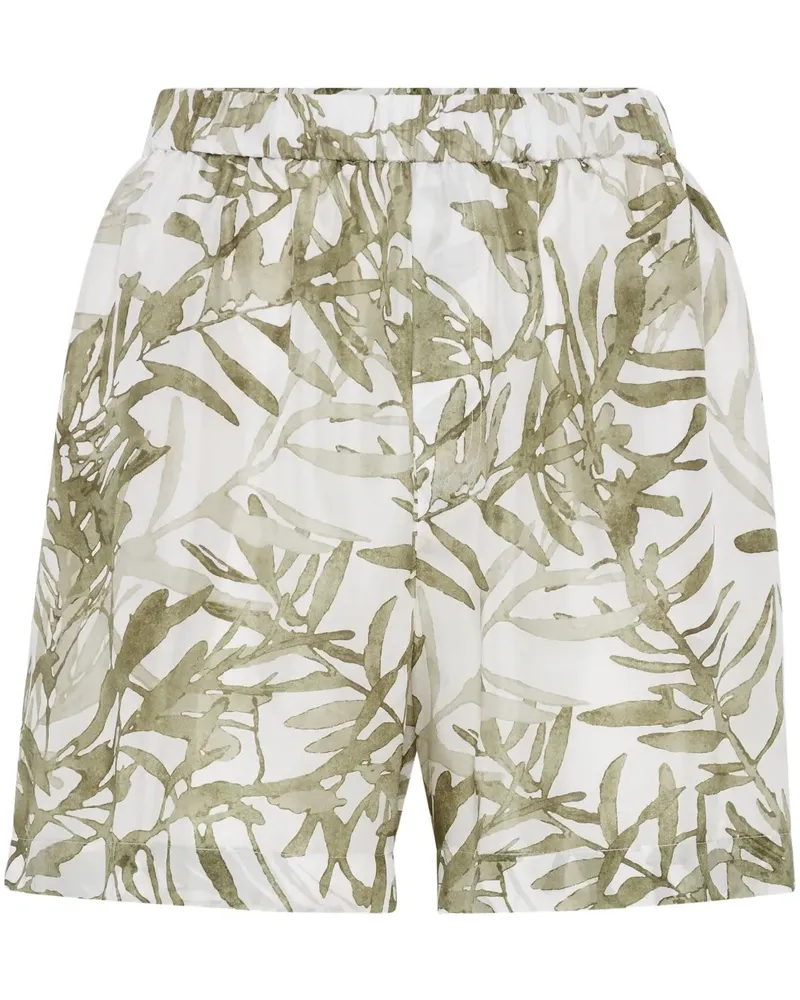 Brunello Cucinelli Shorts mit Herbarium-Print - Weiß Weiß