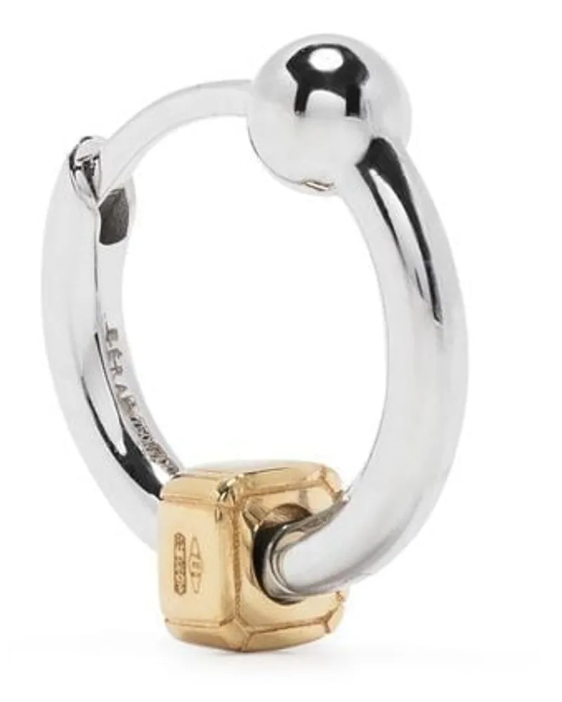 EÉRA Mini 18kt Square Weißgoldcreole - Silber Silber