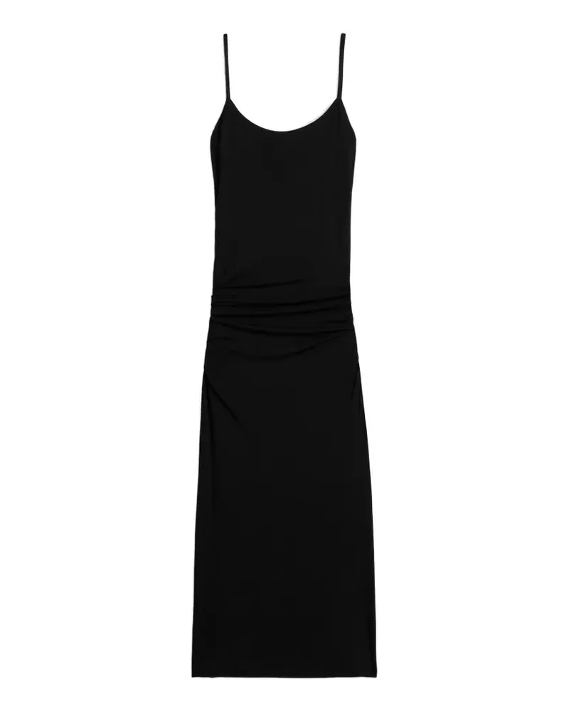 Totême draped midi dress - Schwarz Schwarz