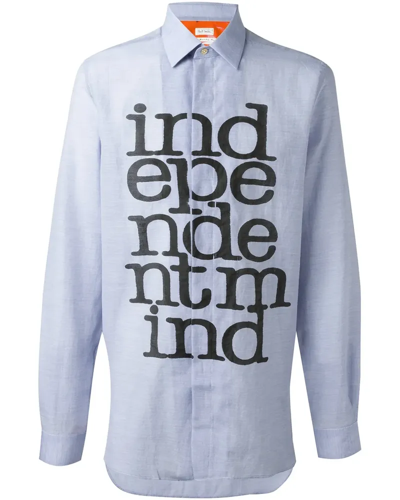 Paul Smith Geknöpftes Hemd mit Print - Blau Blau