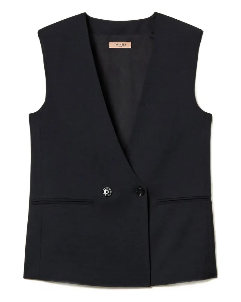 Twin-Set Doppelreihige Weste - Blau Blau